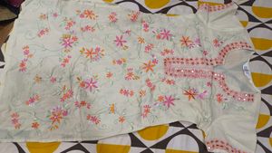 BIBA Kurta with Mirror Work