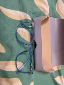 Stylish Blue Eyeglasses with Case