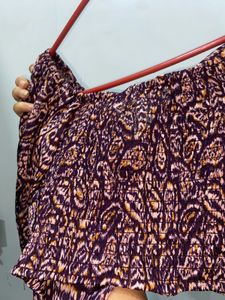 Boho Paisley Print Crop Top