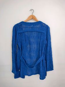 Blue Casual Overcoat (Women's)