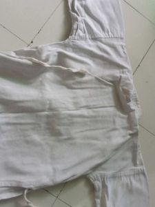 White Karate dress with L guard supporter