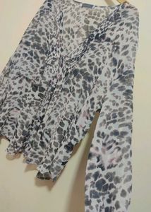 Multi Stylish Leopard Print Top For 46 Bust