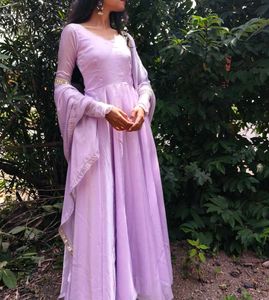 Lavender anarkali with dupatta 🌸🪻