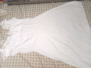White Eyelet Ruffle Dress