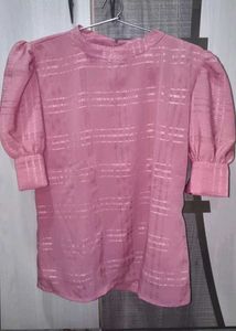 Chic Pink Puff Sleeve Top