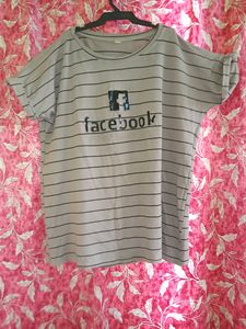 Facebook Striped Tee