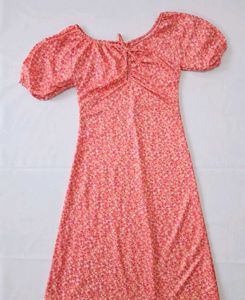 Floral Puff Sleeve Mini Dress