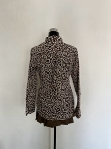Leopard Print Button-Up Shirt