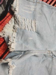 Distressed Denim Shorts