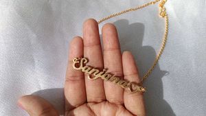 Custom 'Sanjana' name necklace with heart detail