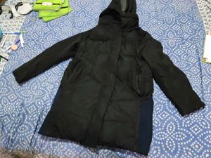Black Hooded Padded Coat