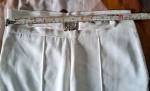 Elegant White Belted Pants