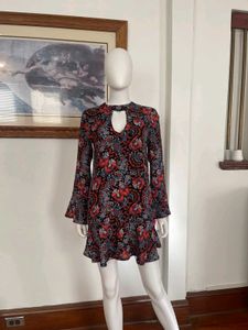 Boho Floral Print Dress