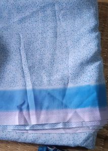 Light Blue Saree with Subtle Print