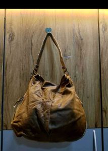 Stylish Brown Leather Hobo Bag