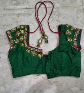 Embroidered Green Blouse