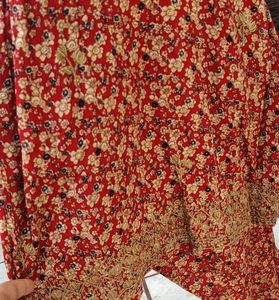 Punjabi Red kurti and pant set