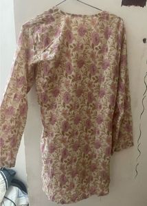 Floral short kurti with bell sleeves