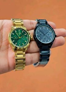 Armani Stylish Gold & Black Watches