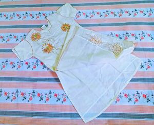 Cream(off white) Colour Kurta Set