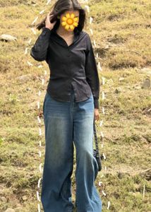Wide Leg Denim Jeans