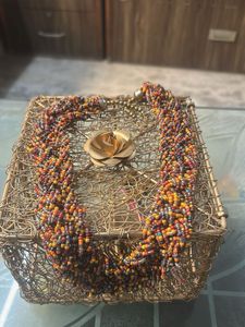 Multi-color Beaded Statement Necklace