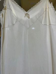 White Silk Gown. Small To Medium