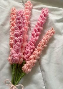 Crocheted Flower lavender sticks
