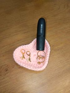 Heart Shaped Crochet Trinket Dish 🩷