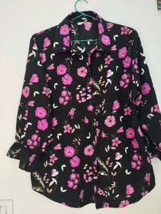 Black 🖤✨Floral Printed Women Shirt |