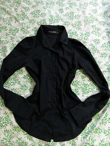 🖤🎱 Y2K Black Fitted Button-Up Shirt 🎱🖤