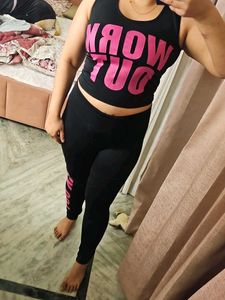 Workout Crop Top & Leggings Set