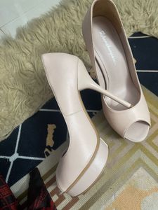 Elegant Nude Platform Heels