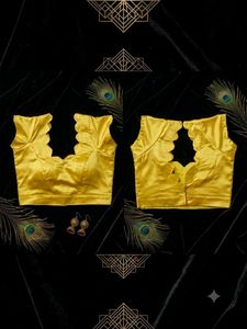 Vibrant Yellow Satin Blouse