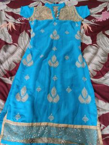 Beautiful Blue Kurta with Embellishments