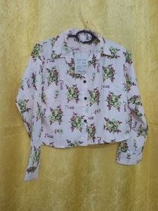 Cute Floral Print Crop Top/Short Top