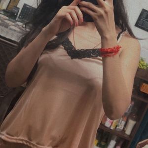 Silk Lace Top &amp; Shorts Set