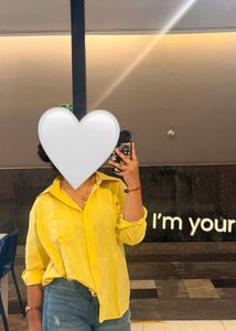 Chic Yellow Button-Down Shirt