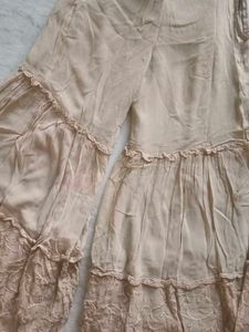 Elegant Beige Lace Kurta