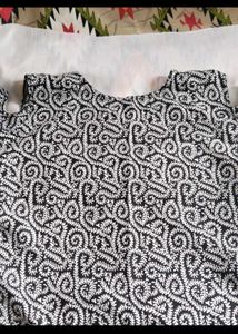 black and white kurti.