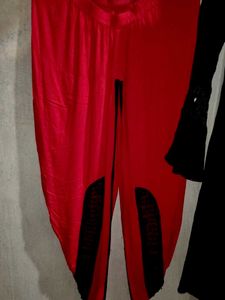 black and red anarkali suit