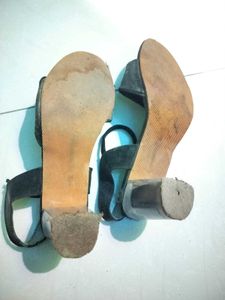 Black Block Heel Sandals