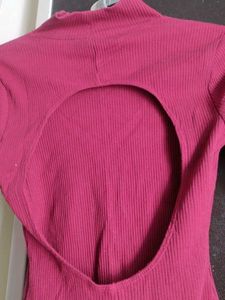 Burgundy Long Sleeve Top