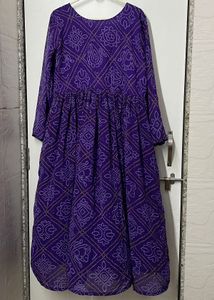 Purple Bandhani Print Kurta