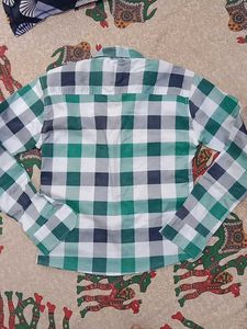 Women's Green &amp; White Checkered Shirt
