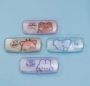 Cartoon Contact Lens Case Kit with Mirror (Pack of