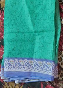 Boho Geometric Print Saree