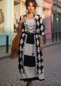 Boho Chic Black & White Dress