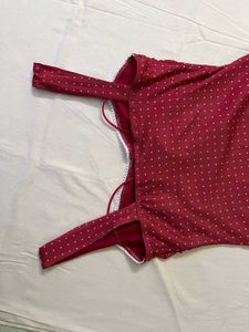 Chic Red Polka Dot Mini Dress