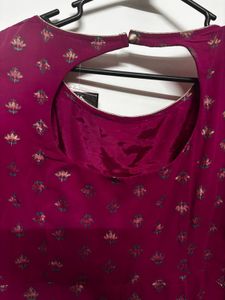 Stylish Pink Kurta with Gold Print